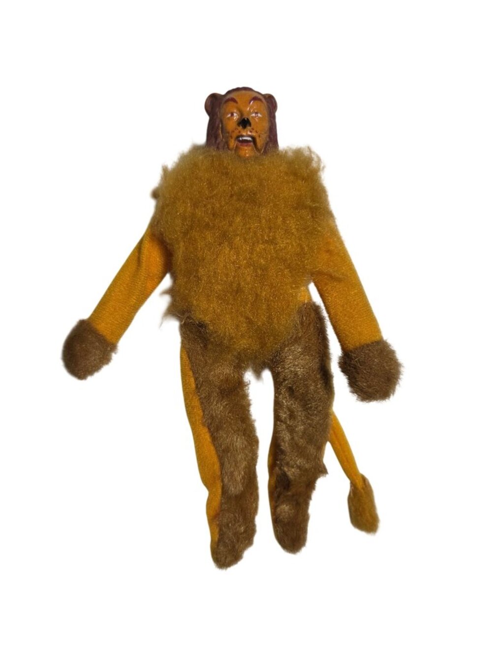 Vintage 70s Mego Wizard Of Oz Cowardly Lion Poseable Action Figure 8 inch Tall